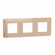 Рамка 3-постовая Schneider Electric Unica New Studio Color медь/белый NU280657