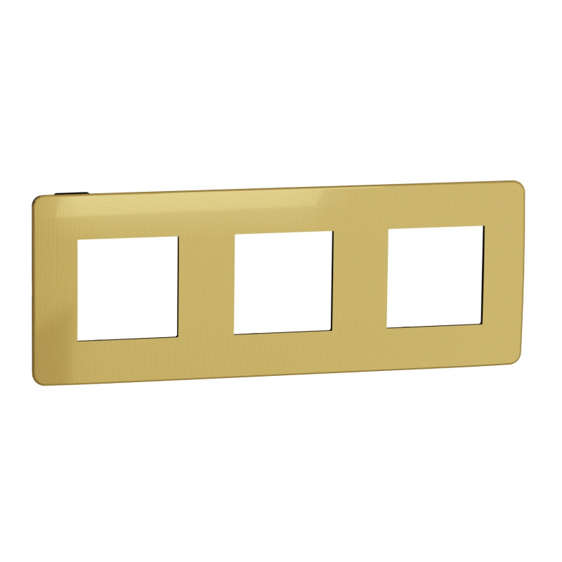 Рамка 3-постовая Schneider Electric Unica New Studio Color золото/антрацит NU280662