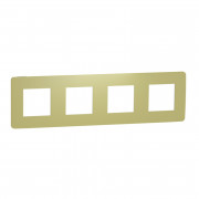 Рамка 4-постова Schneider Electric Unica New Studio Color зелене яблуко/бежевий NU280812