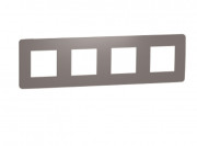 Рамка 4-постовая Schneider Electric Unica New Studio Color шоколад/белый NU280816