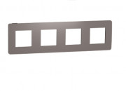 Рамка 4-постовая Schneider Electric Unica New Studio Color шоколад/антрацит NU280817