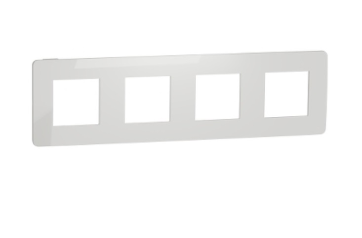 Рамка 4-постовая Schneider Electric Unica New Studio Color белый/белый NU280818