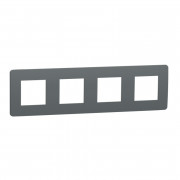 Рамка 4-постова Schneider Electric Unica New Studio Color димчасто-сірий/білий NU280821
