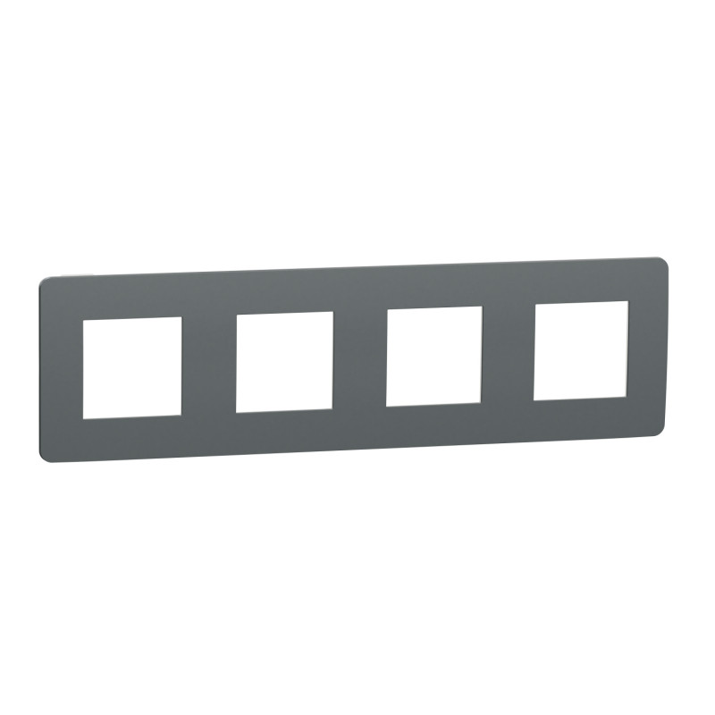 Рамка 4-постовая Schneider Electric Unica New Studio Color дымчато-серый/антрацит NU280822