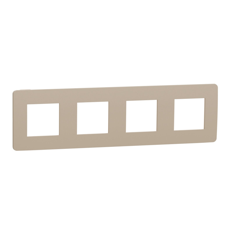 Рамка 4-постова Schneider Electric Unica New Studio Color пісочний/антрацит NU280828