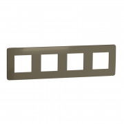 Рамка 4-постова Schneider Electric Unica New Studio Color бронза/бежевий NU280851