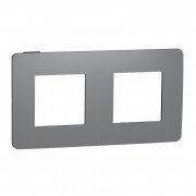 Рамка 2-постова Schneider Electric Unica New Studio Color димчасто-сірий/антрацит NU280422
