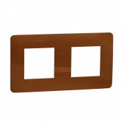 Рамка 2-постовая Schneider Electric Unica New Studio Color медь/белый NU280457