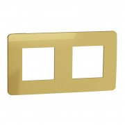 Рамка 2-постова Schneider Electric Unica New Studio Color золото/білий NU280459
