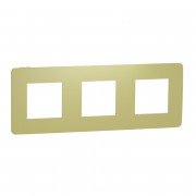 3-постова рамка Schneider Electric Unica New Studio Color зелене яблуко/бежевий NU280612