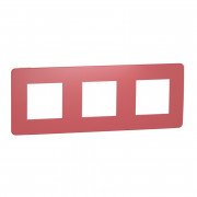 3-постова рамка Schneider Electric Unica New Studio Color червоний/білий NU280613