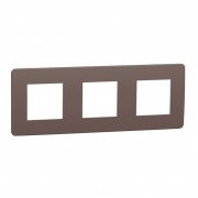 Рамка 3-постовая Schneider Electric Unica New Studio Color шоколад/белый NU280616