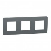 Рамка 3-постовая Schneider Electric Unica New Studio Color дымчато-серый/белый NU280621