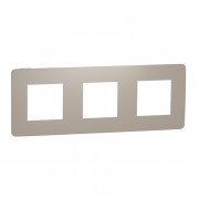 Рамка 3-постовая Schneider Electric Unica New Studio Color песочный/белый NU280626