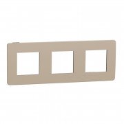 Рамка 3-постова Schneider Electric Unica New Studio Color пісочний/антрацит NU280628