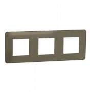 Рамка 3-постова Schneider Electric Unica New Studio Color бронза/бежевий NU280651