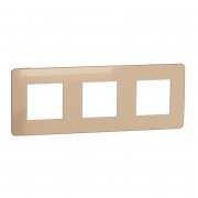 Рамка 3-постовая Schneider Electric Unica New Studio Color медь/белый NU280657