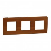 Рамка 3-постовая Schneider Electric Unica New Studio Color медь/антрацит NU280658