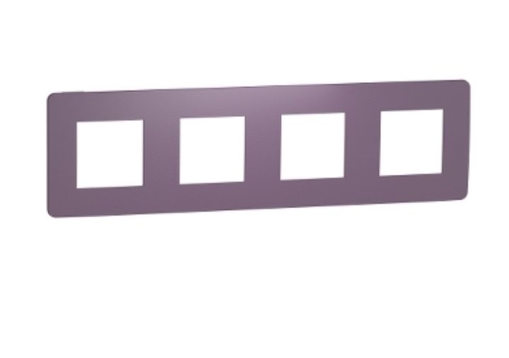 Рамка 4-постовая Schneider Electric Unica New Studio Color лиловый/бежевый NU280815
