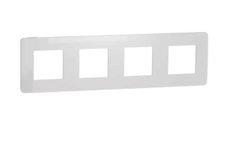 Рамка 4-постовая Schneider Electric Unica New Studio Color белый/белый NU280818