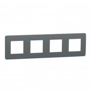 Рамка 4-постовая Schneider Electric Unica New Studio Color дымчато-серый/белый NU280821