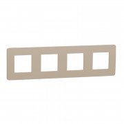 Рамка 4-постовая Schneider Electric Unica New Studio Color песочный/антрацит NU280828