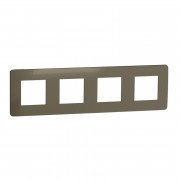 4-постова рамка Schneider Electric Unica New Studio Color бронза/білий NU280850