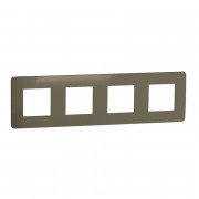 Рамка 4-постова Schneider Electric Unica New Studio Color бронза/бежевий NU280851