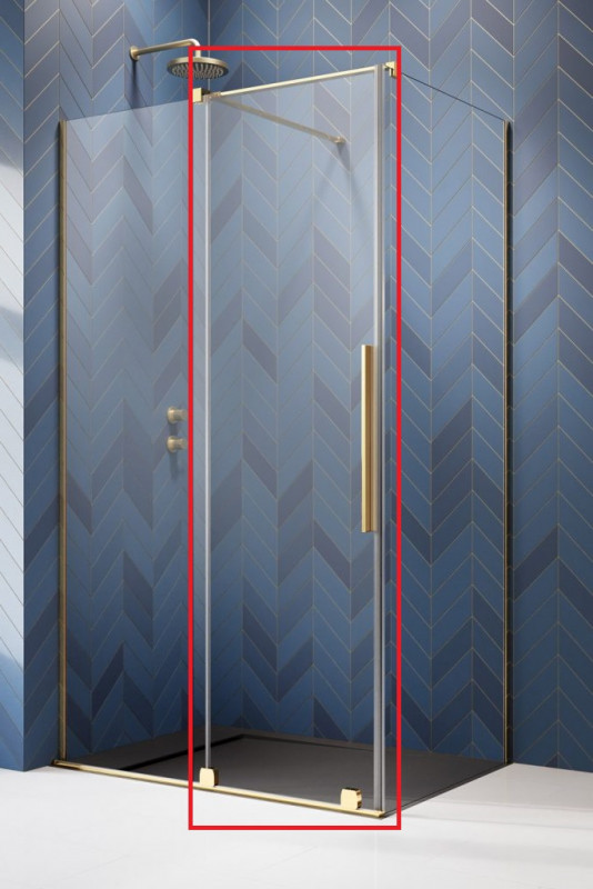 Створення душових дверей Radaway Furo Gold KDJ 62.2х200 см розсувна ліва золото/прозоре скло 10104622-09-01L