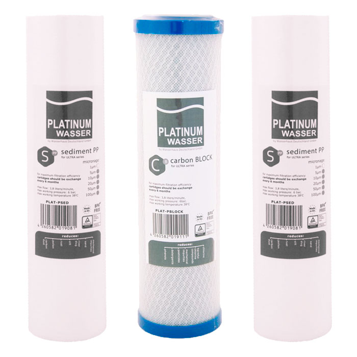 Комплект картриджей нижнего ряда для систем Platinum Wasser Ultra
