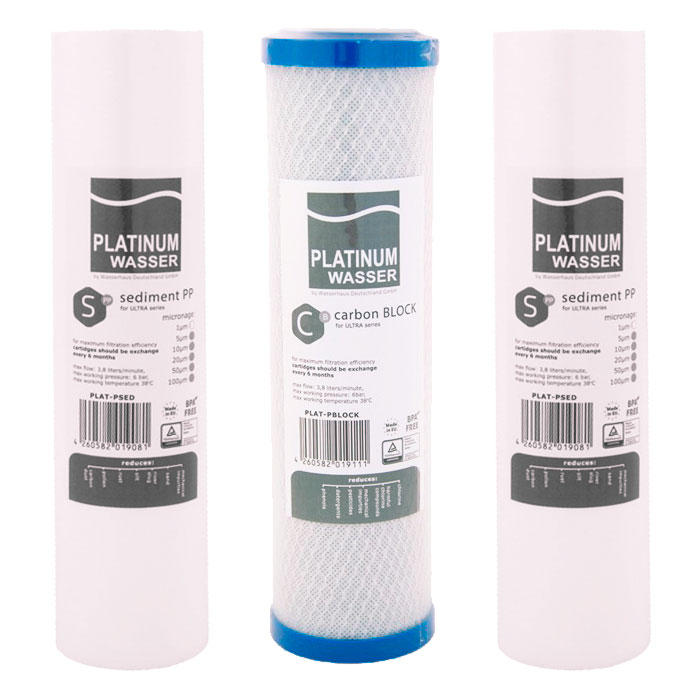 Комплект картриджів нижнього ряду для систем Platinum Wasser Ultra