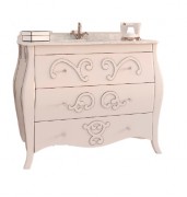 Тумба под раковину Marsan Arlette 1200 МДФ белый/серебро Arlette1200silverk