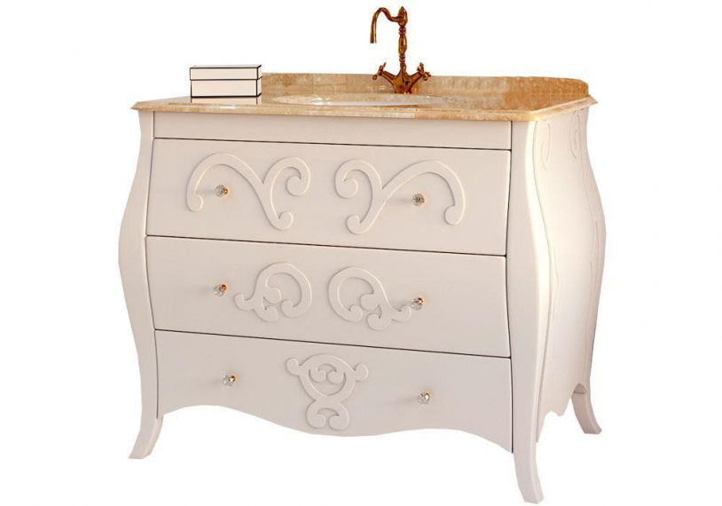 Тумба под раковину Marsan Arlette 900 МДФ белый Arlette900white