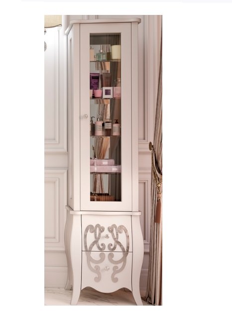 Пенал для ванной Marsan Bernarde 45х180 см МДФ белый/серебро Bernarde450silverr