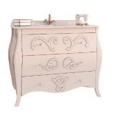 Тумба под раковину Marsan Arlette 1200 МДФ белый/серебро Arlette1200silverk