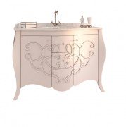 Тумба под раковину Marsan Bernarde 1200 МДФ белый/серебро Bernarde1200silverk