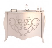 Тумба под раковину Marsan Bernarde 1200 МДФ белый/серебро Bernarde1200silverr