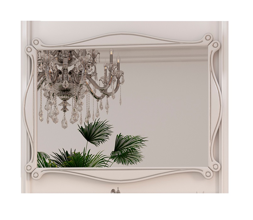 Зеркало для ванной Marsan Bernarde 88х118 белый/серебро Bernarde88х118silver