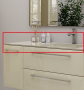 Столешница Marsan 1050 правая/левая акриловый камень матовый с раковиной Квадро глянец Marsan1050LRКвадро