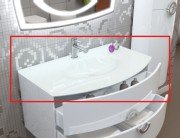 Раковина для ванной Marsan Beatrice 900 врезная стекло Beatrice900стекло