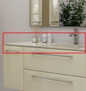 Столешница Marsan 1050 правая/левая акриловый камень матовый с раковиной Квадро глянец Marsan1050LRКвадро