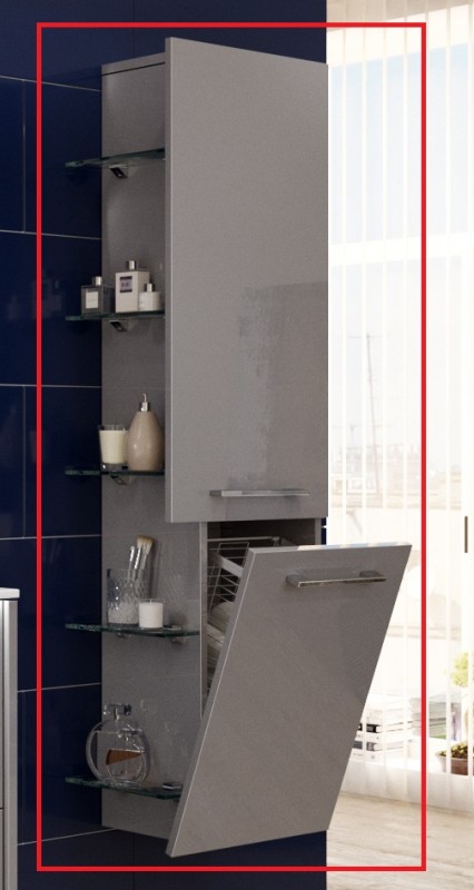 Пенал для ванної Marsan Felix 155х45х35 правий / лівий МДФ бісмарк Felix155х45x35бисмарк