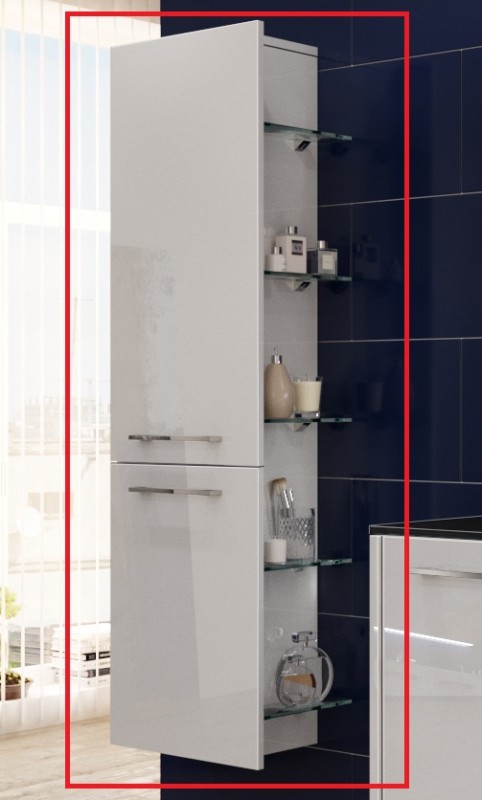 Пенал для ванної Marsan Felix 155х45х35 правий / лівий з кошиком МДФ білий Felix1-155х45x35белий