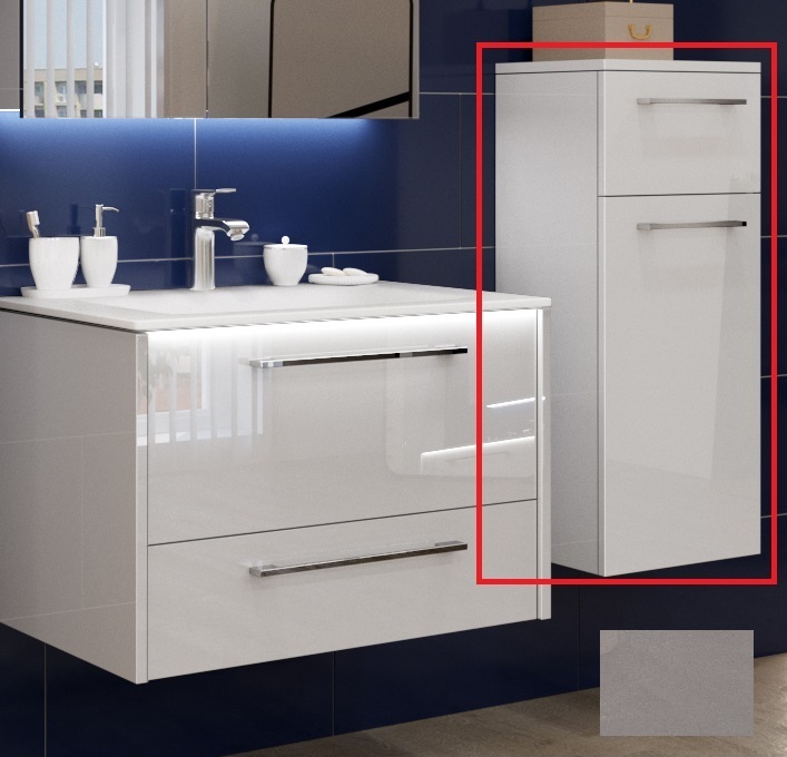 Пенал для ванної Marsan Felix 95x35x35 з кошиком МДФ бісмарк Felix1-95x35x35бисмарк