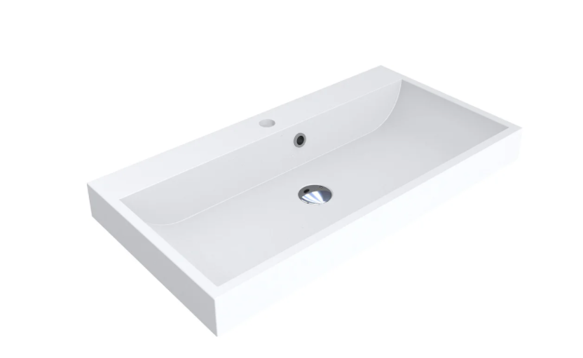 Раковина для ванной Miraggio Varna 800 врезная с отверстием под смеситель белый матовый 0000259