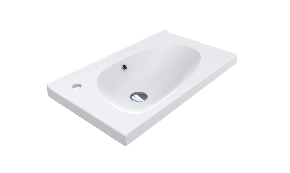 Раковина для ванной Miraggio Titania врезная с отверстием под смеситель белый матовый 0000251