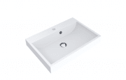 Раковина для ванной Miraggio Varna 600 врезная с отверстием под смеситель белый матовый 0000255