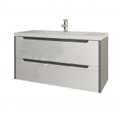 Тумба під раковину Marsan Louise 600 МДФ білий/графіт Louise600w/g