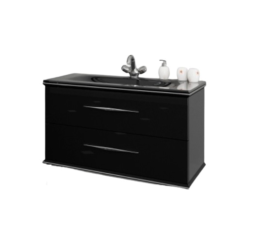 Тумба под раковину Marsan Kassandre 900 МДФ черный Kassandre900black