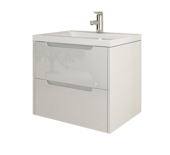 Тумба під раковину Marsan Louise 600 МДФ білий Louise600white